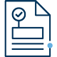 Icon of a document with a checkmark